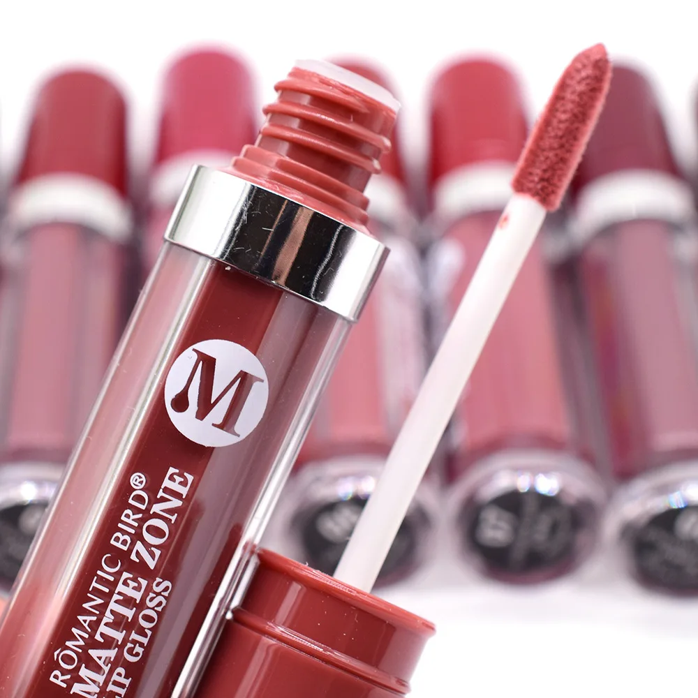 2022 Factory Hot Selling Matte Lip Gloss ROMANTIC BIRD 12 Colors Mixed Red Pieces Red Lip Gloss