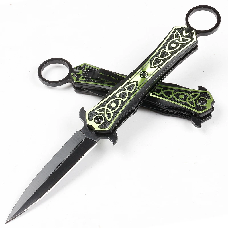 3Cr13 Stainless Steel Folding Survival Knife Stainless Steel Portable Pocket Knife