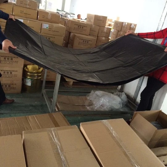 Custom Plastic Pe 55-60 Gallon Contractor Rubbish Trash Bags cross tie 3.0 Mil, Large Black Cross Tie Heavy Duty Garbage Bags