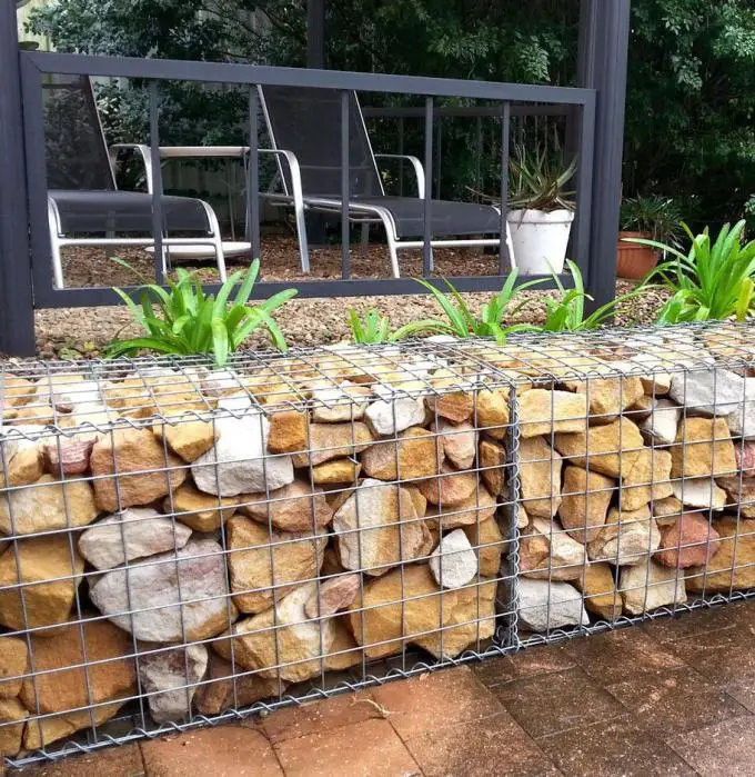 2x1x1 200x100x50 4mm Welded Gabion Wire Mesh Fill the Stone Cage Box Weight Per square