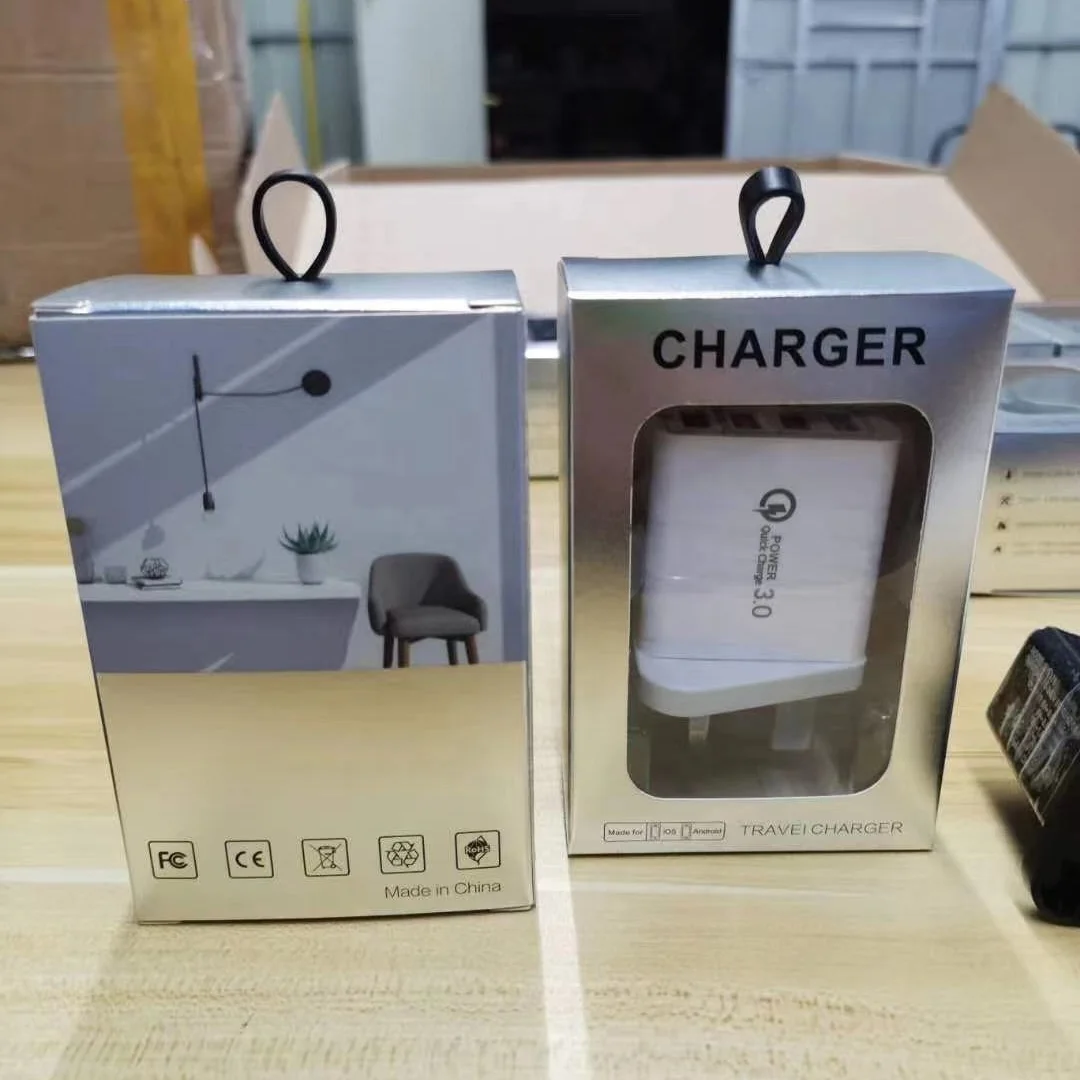 WIK-HT 4 порта USB QC3.0 Быстрая зарядка Зарядка адаптер 4in1 крепление настенное зарядное