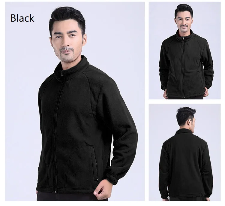 Colorful Soft Shell Outdoor Unisex Single Layer light weight Custom color logo with pocket windproof Polar Fleece Warm Jacket