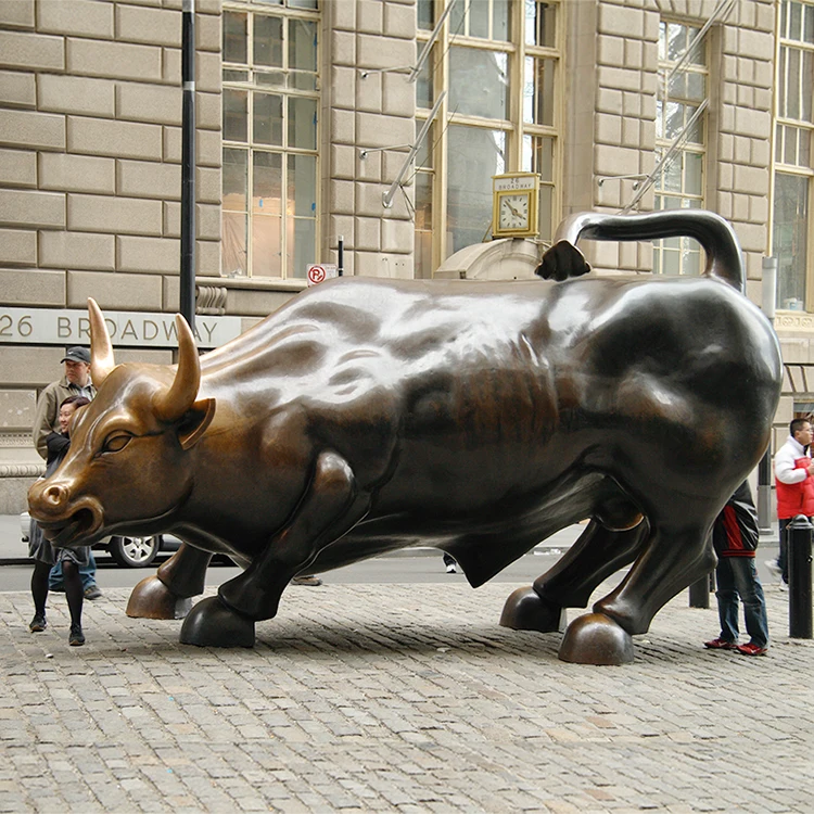 Hot Cast Menthod Large Brass Bull Statue