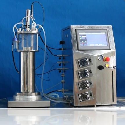 5L air LIFTING mixing glass fermenter BIOREACTOR