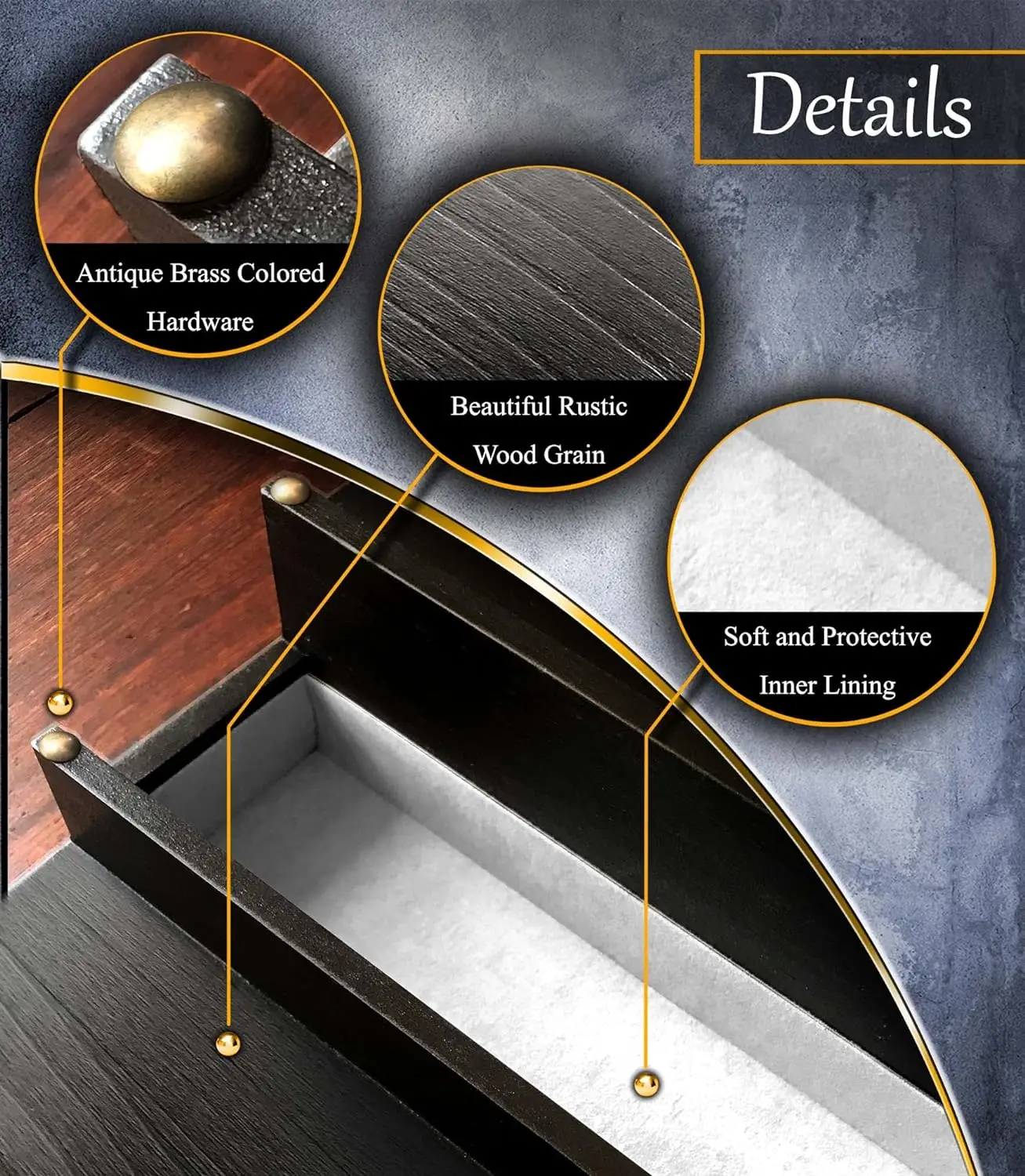 4 Tiered Solid Wood Cologne Stand Display Shelf with Hidden Compartment