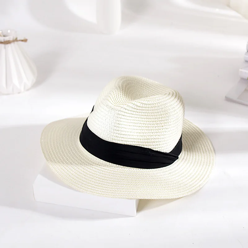 2021 Sun Ladies Custom Wide Brim Woman Panama Straw Hat for Summer Fashion