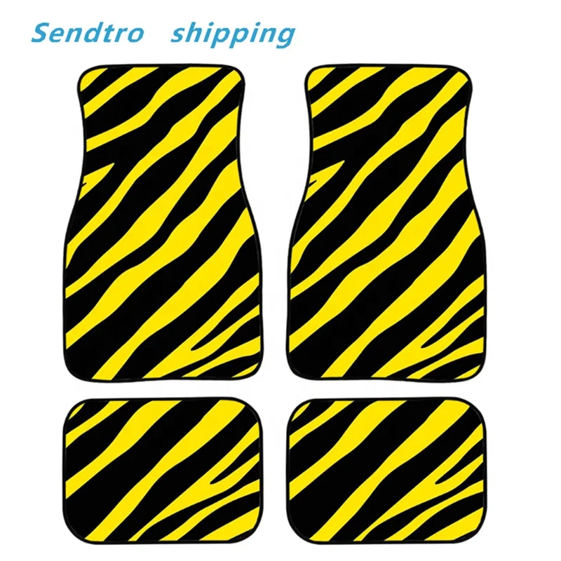 2022 fashion Leopard Print Car Floor Mat Carpet Universal  by Sendtro shipping