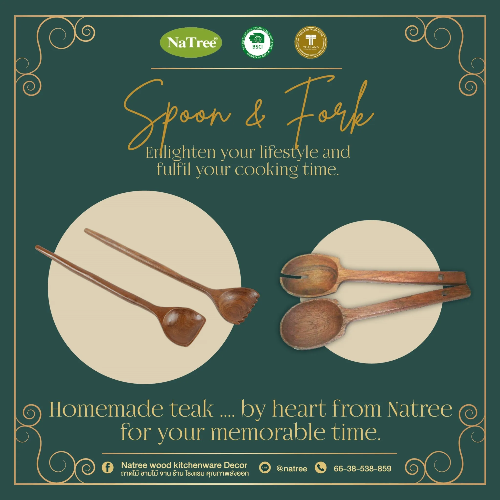 Natree food - grade wood serving tray Tableware and kitchenware cookware sets Export Quality