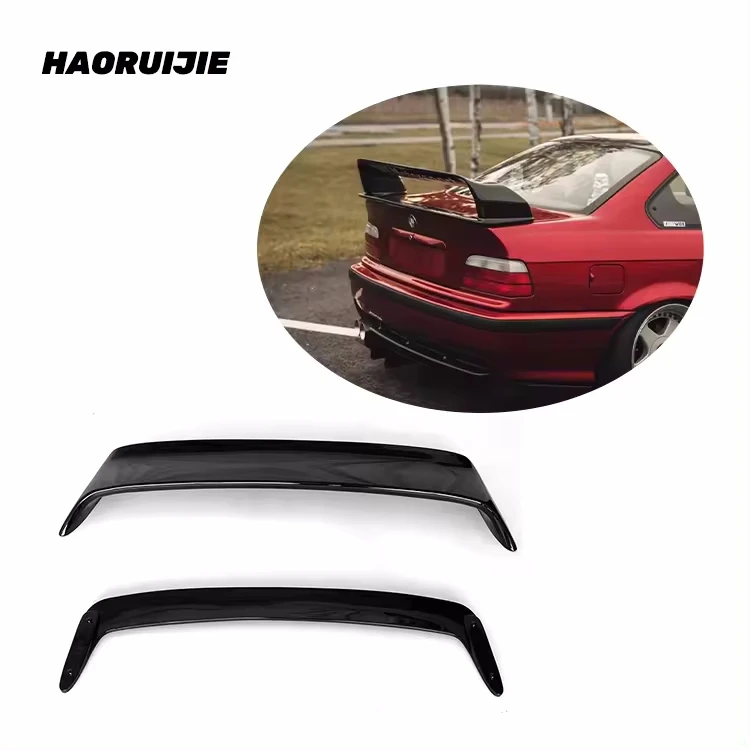 spoiler for BMW 3 Series M style modified M style carbon grain bright black for bmw e36 spoiler