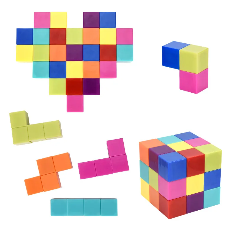 Montessori Magnetic Construction Building Blocks Baby Early Educational Innovative Puzzle DIY Magnetic Cube Toys for Kids Game