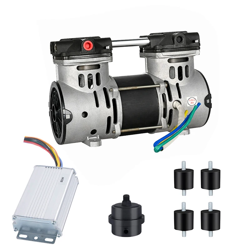 DC12V/24V/48V Электрический безмасляный вакуумный насос двигатель поршневой структура постоянного тока бесщеточный всасывающий для механической обработки распродажа