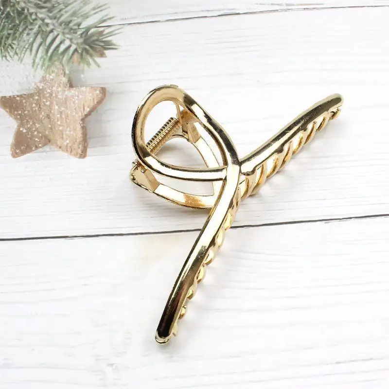 New Design Solid Colors Elegant Leopard Pattern Hair Claw Clips Big Matte Hair Claw Clamps For Woman Girls Thick Hair