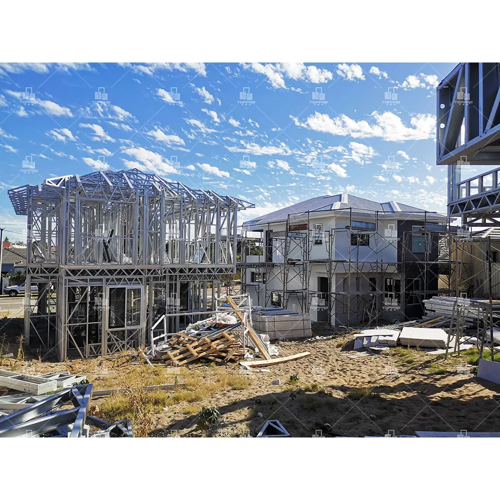 Luxury Villa Prefab Houses Prefab Warehouse Building Fast Install Prefabricated  Light Steel Framing House