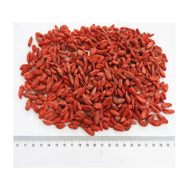 Dried goji berries in Ningxia, China, available in certain seasons