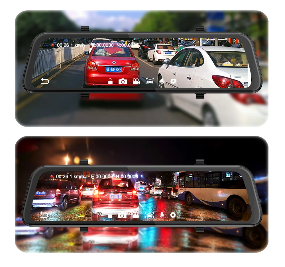  Зеркало-видеорегистратор EGO 10 дюймов android 8 1 full touch ips gps fhd 1080p