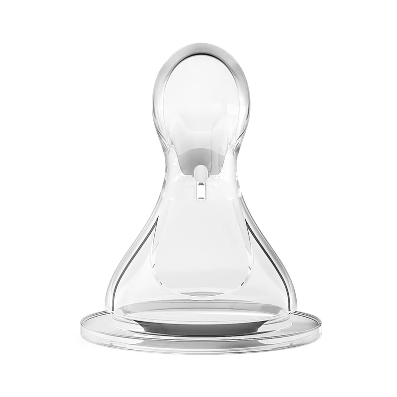 2023 Best Selling 100% Latex Free soft silicone baby feeding bottle with spoon nipple