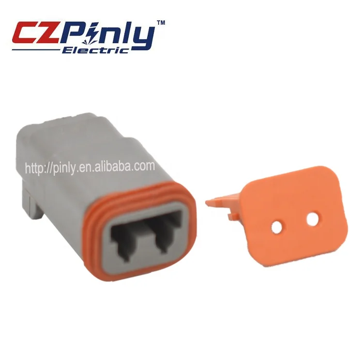 waterproof 2 way AT06-2S female connector dt series deutsch pin