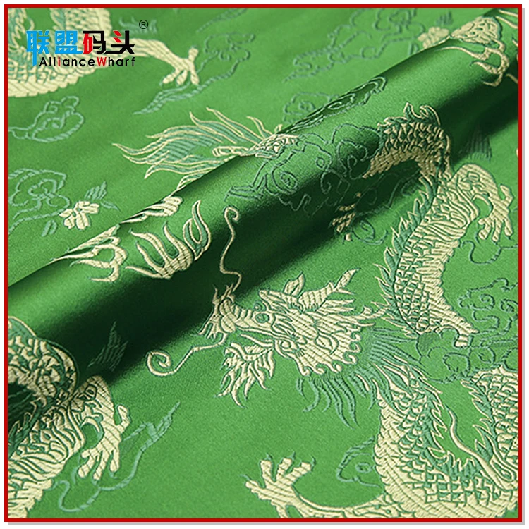Chinese Dragon Unique Style Woven Jacquard In Stock Brocade Fabric For Designing Luxury Clothing Home Textile Tablecloth Decor