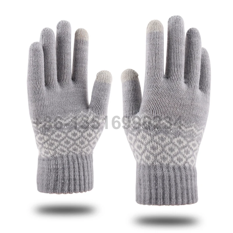 Варежки перчатки зимние жаккардовые для мужчин и