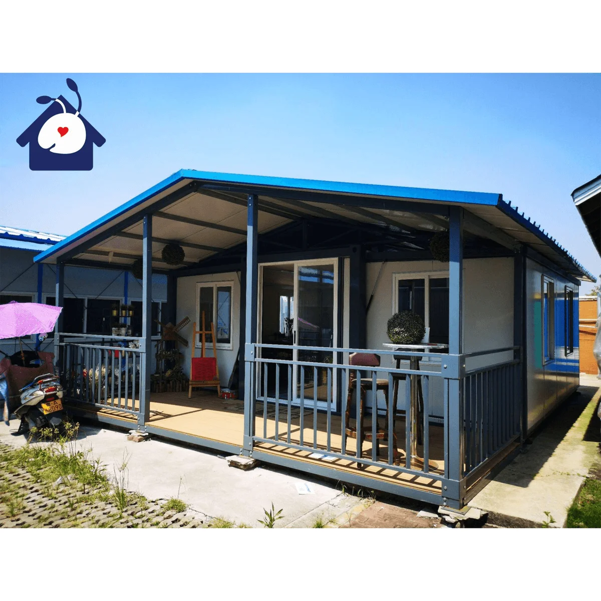 High quality prefabricated mobile home double wing folding room Recycling expandable container house popular in many countries