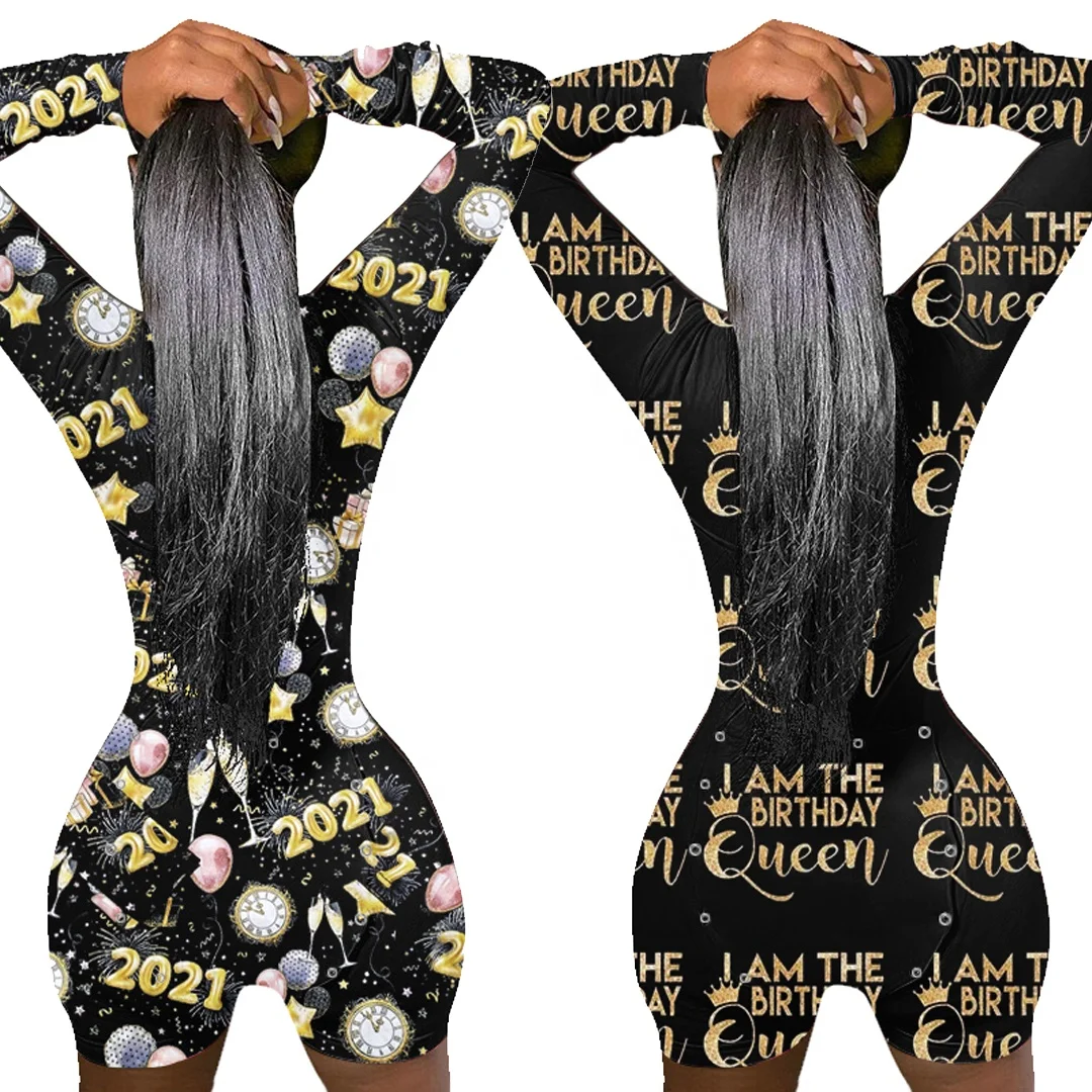 
2021 New Fashion Black Women Sleepwear Pajama Sexy Bodycon Ladies Onesis 