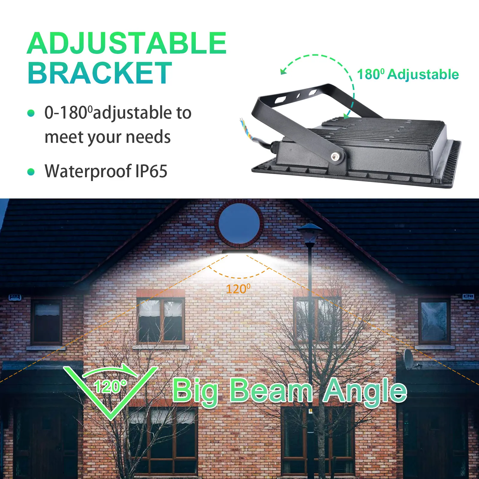 Vertak Cheap White Black Body IP65 Waterproof Outdoor Floodlight Reflector Garden Yard Led Flood Light 50W for Stadium Lamp