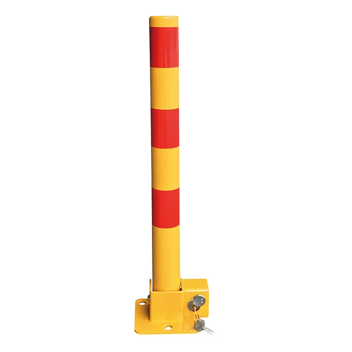 Car Parking Lock Barrier Key Lock Steel  Reflective  Post Stopper Parking Car Vehicle Security