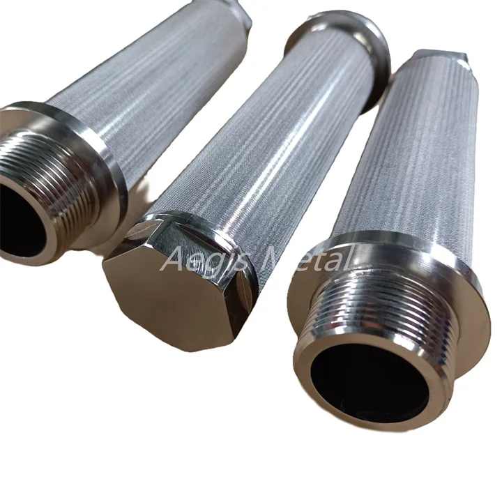 M27 Outer wire vacuum feeder filter element 5um 304 stainless steel metal sintered mesh sintered felt air filter