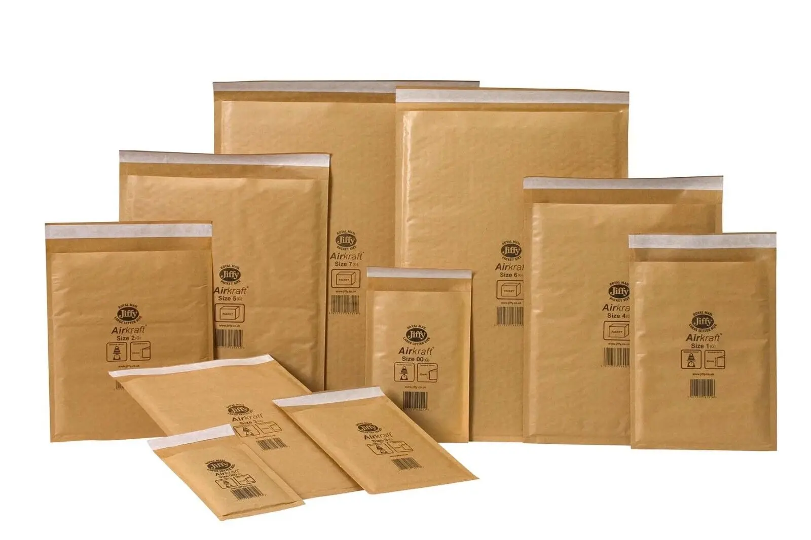 Compostable kraft paper mailer padded bag envelope with cushioning paper fibres for shipping