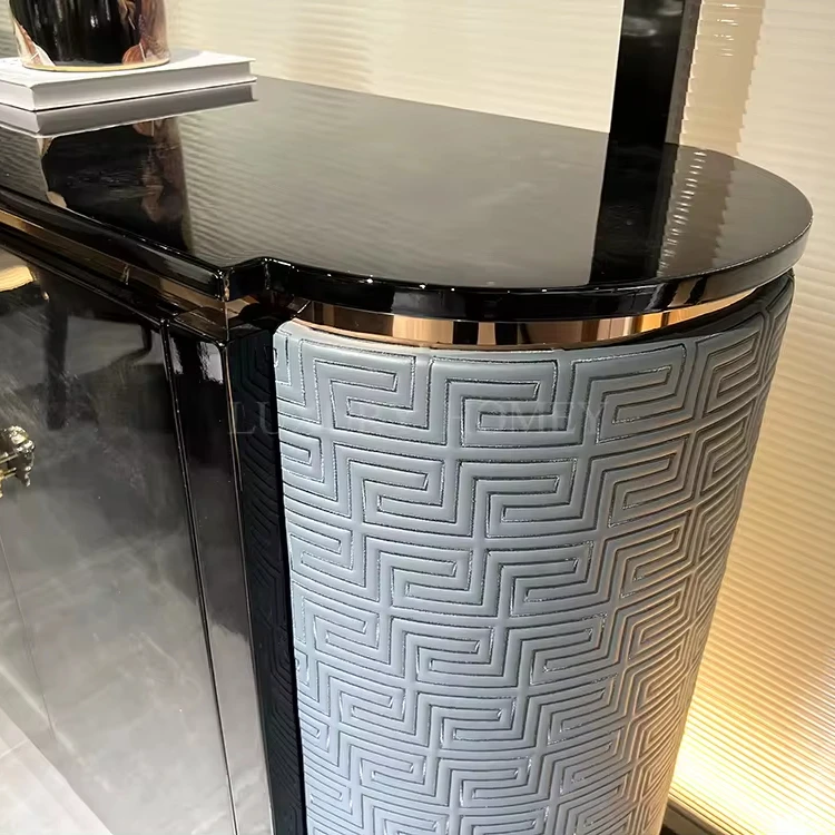 Italian high-end luxury designer fashion solid wood round dining room furniture set modern dining room sets with 6 chairs