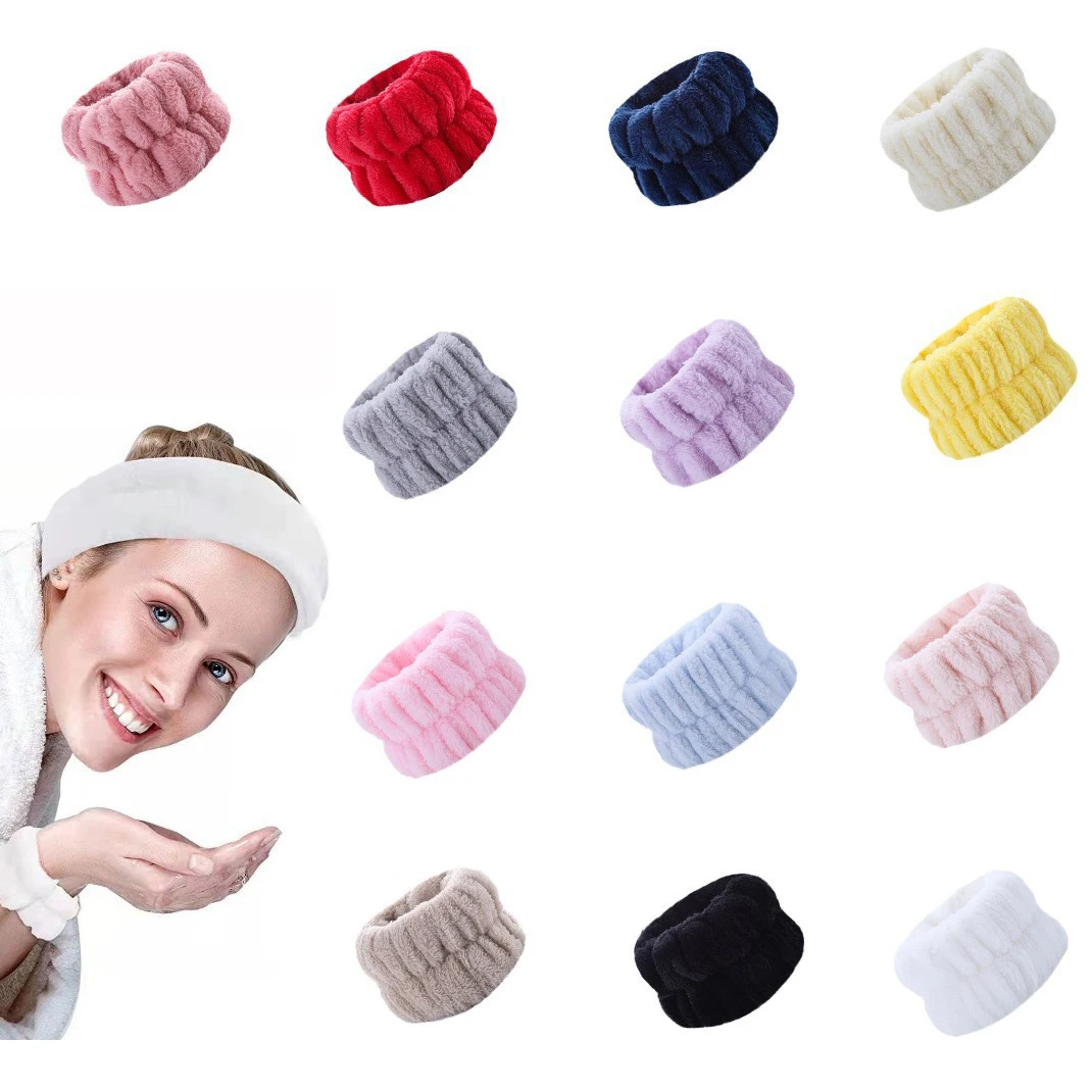 Big Girls Wet Wrist And Elastic Hair Head Bands Bow Skincare Children Hairbands Embroidered Knot Spa Headband Making Kit For Kid