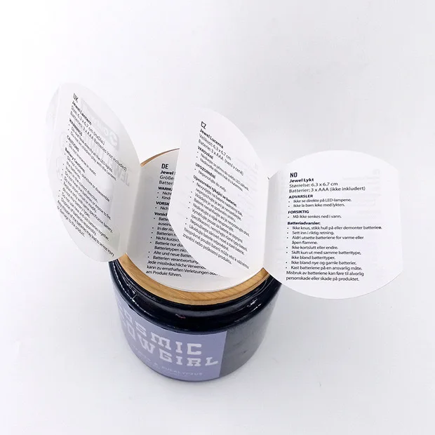 Custom Double layer Label Sticker Hand Washing Adhesive Labels Multi-Layer Booklet Folding Labels sticker