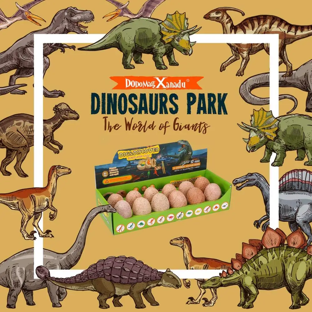 Подарок научный стержень для мальчиков и девочек, распакованные Яйца динозавра, 12 уникальных динозавров, набор для раскопания с 12 милыми динозаврами для детей