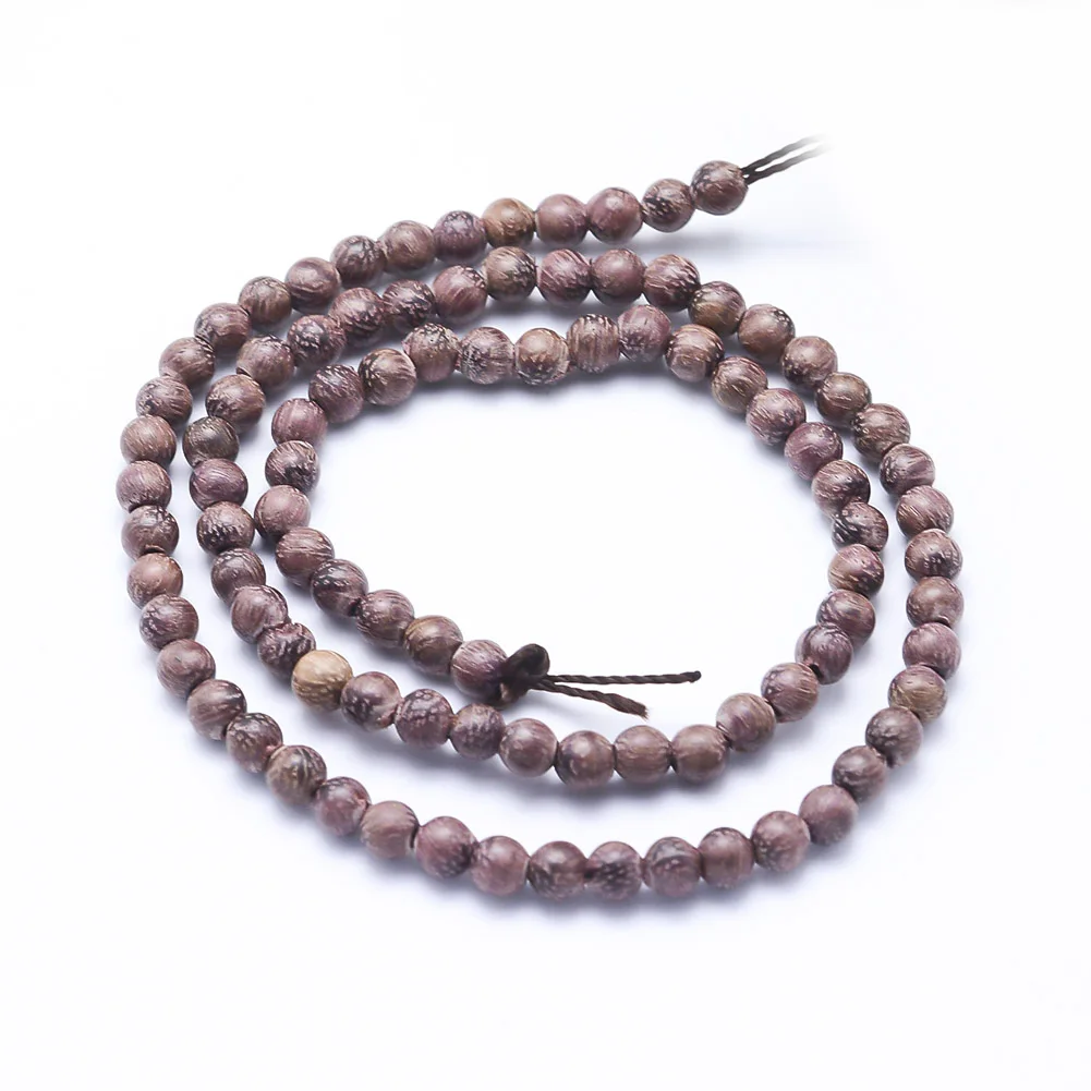 Pandahall 8mm Round Dyed Natural Sandalwood Beads Strands