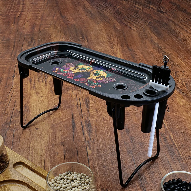 Factory patented Cigarette workbench tinplate rolling tray Gift Set Mini Rolling Tray Plastic tube Kit Set