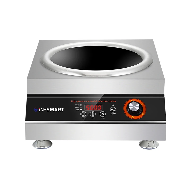 In-Smart commercial 5000 watt high-power cooking wok burner range type household Induction cooker concave furnace stove 5KW fast