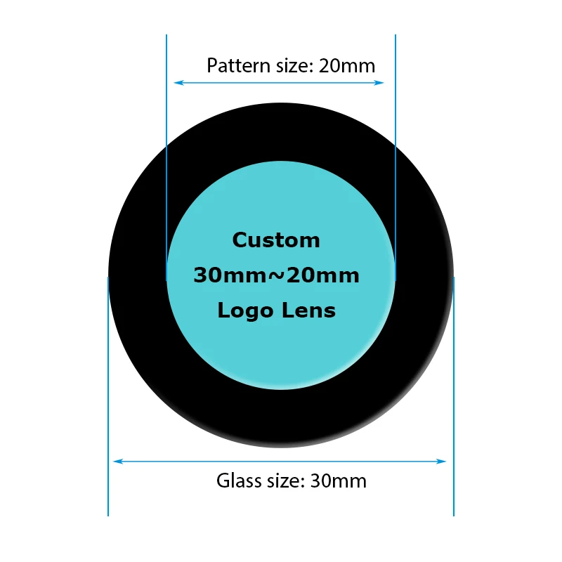 Custom 30mm - 20mm Single Colored Dichroic Filter Logo Projector Make Own Logo Film Advert Lighting