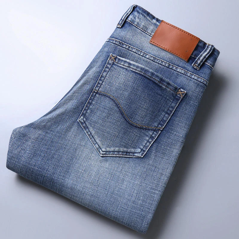 2023 spring and summer wholesale fashion blue trousers stylish baggy boyfriend denim men jeans pant