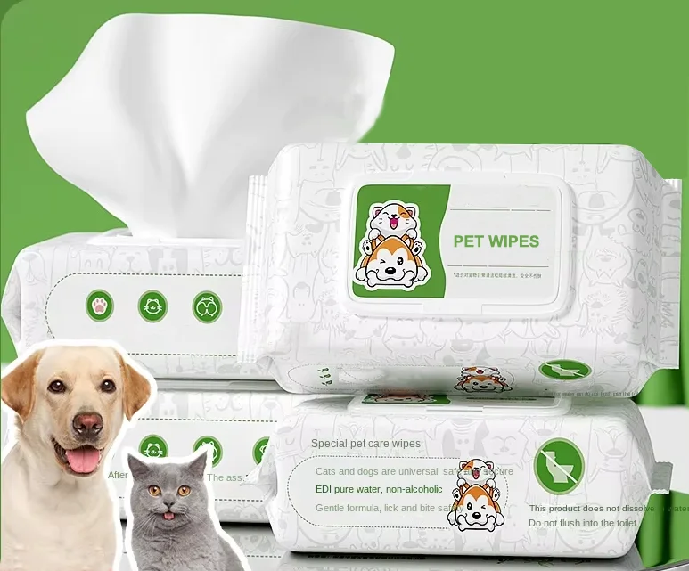Special Biodegradable Soft Pet Wet Wipes for Dog and Cat Care No-Wash Foot Tear Mark Butt Cleaning Household Use