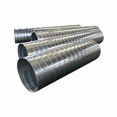 Galvanized Steel Spiral Duct Outdoor Ventilation Wind Tube Aluminum Foil Wood Factories Hospitals Gyms Parks Dining Areas