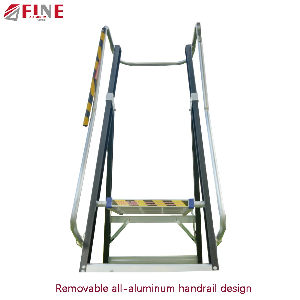 Fiberglass Platform Ladder Insulation Movable Aluminum Platform Step Ladder