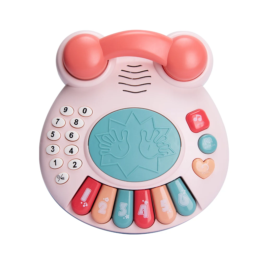 
Multifunction Baby Musical Phone Keyboard Telephone Drum Toy With Light 