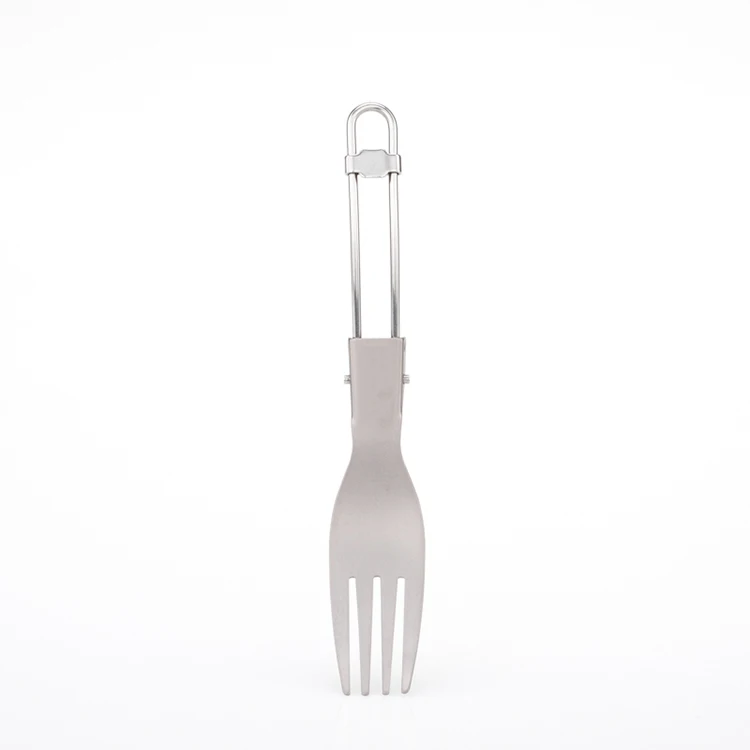Wholesale Multi-Functional Light Weight Titanium Fork  Portable Outdoor Camping Folding Fork