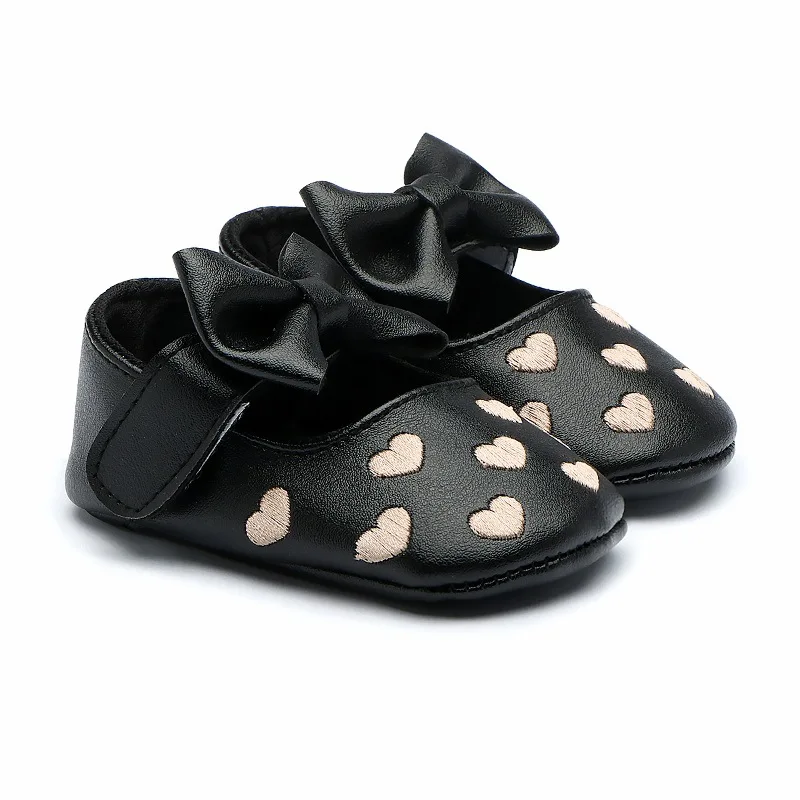 Baby princess Dress Shoes Sweet Bow Infant Prewalker Soft Sole Pu Baby Girls Shoes.Z0841