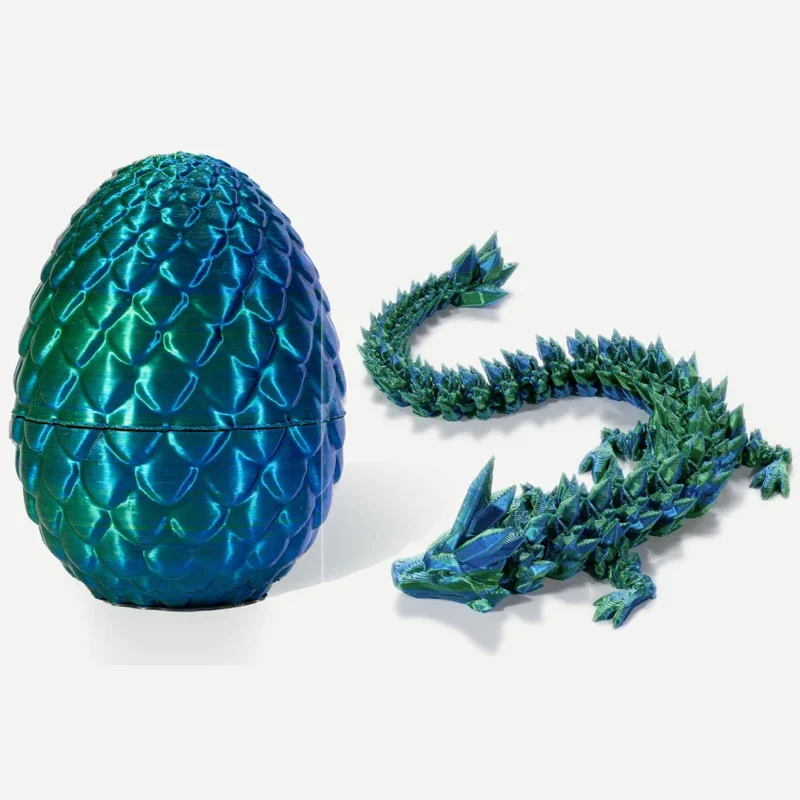 3D Printed Gem Articulated Dragon Rotatable 3D Dragon Toy Mystery Dragon Egg Joints Fidget Surprise Toy For Autism ADHD