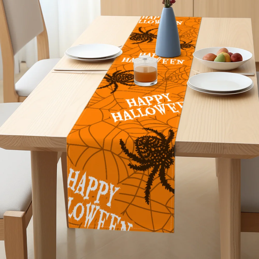 Beautiful Throw Table Runner Hot Sale Digital Printed Beautiful Halloween Table Runner Long Polyester Custom Table Runners