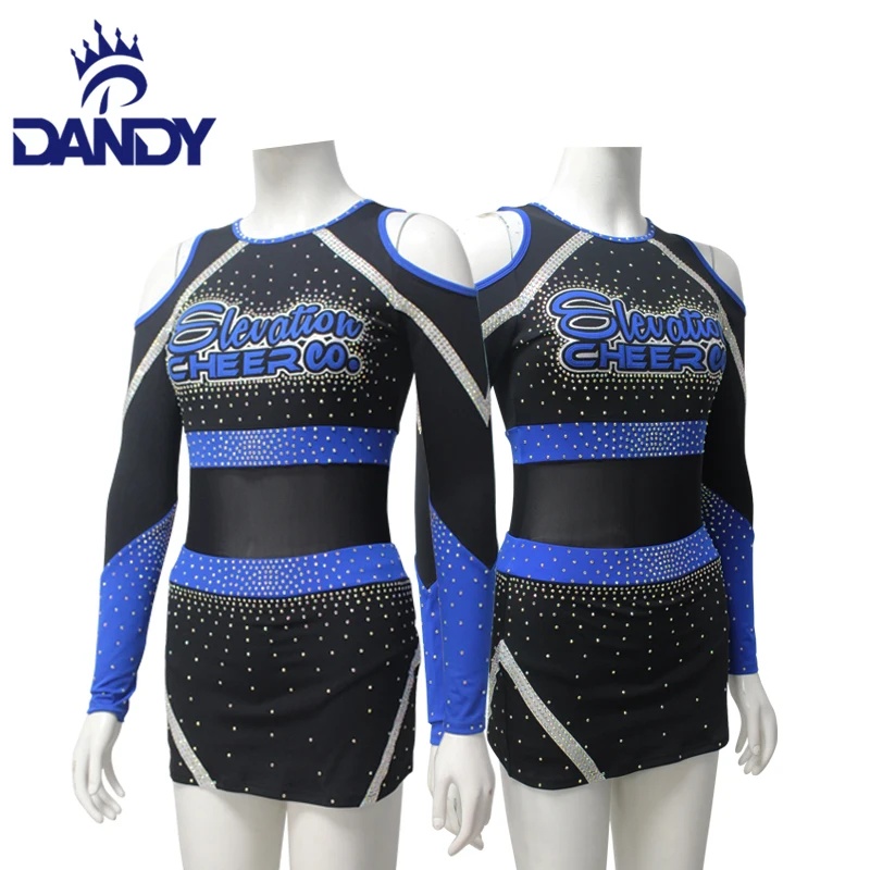 dandy free design cheerleader wear custom logo sublimation youth cheerleading uniforms