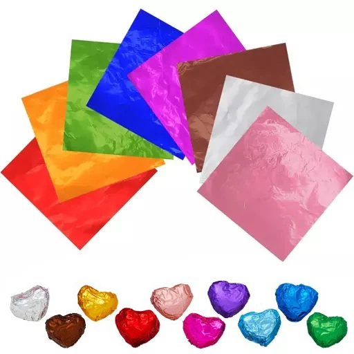 Colorful Food Grade Chocolate Candy Packing Aluminum Foil Paper Laminated Foil Chocolate wrap