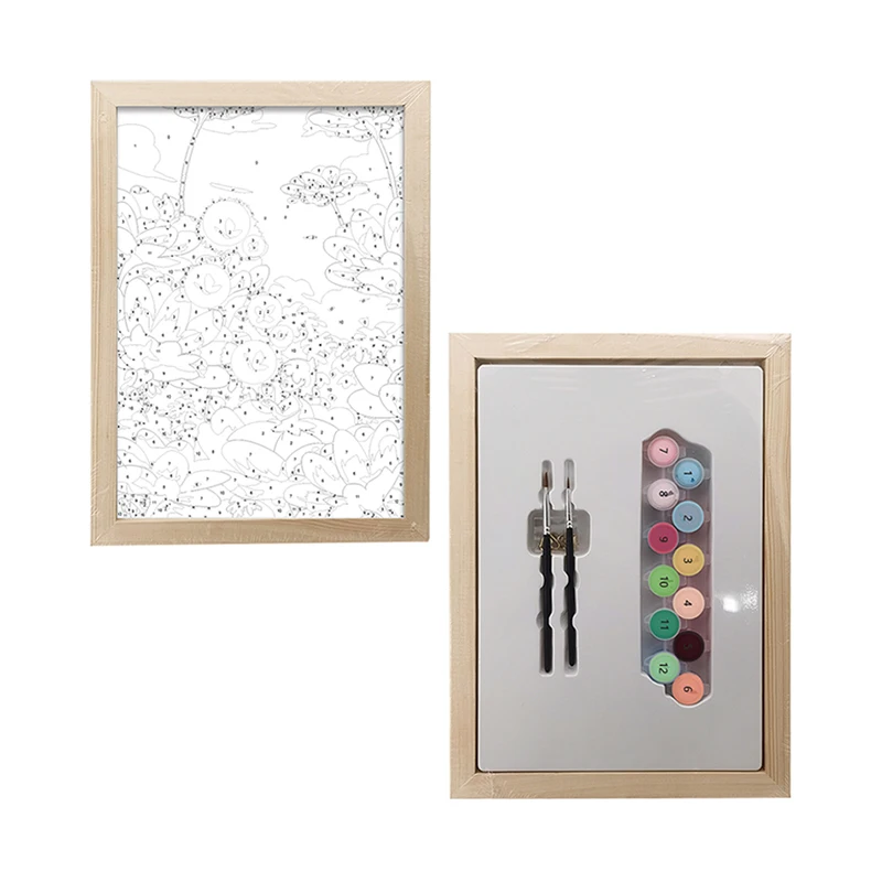 pre drawn pictures painting paint by numbers kits on canvas for kids