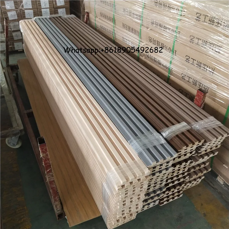 Decorative TV  wood wall panels Wooden Wall Slats  pvc wall panel marble interior decoration